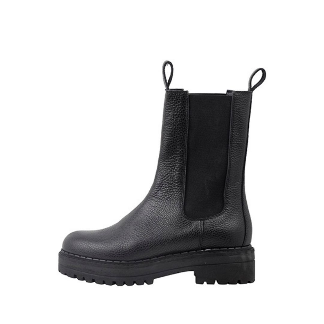 løst opskrift bogstaveligt talt Black winter boot with rubber sole 24205-580 | Cashott.com